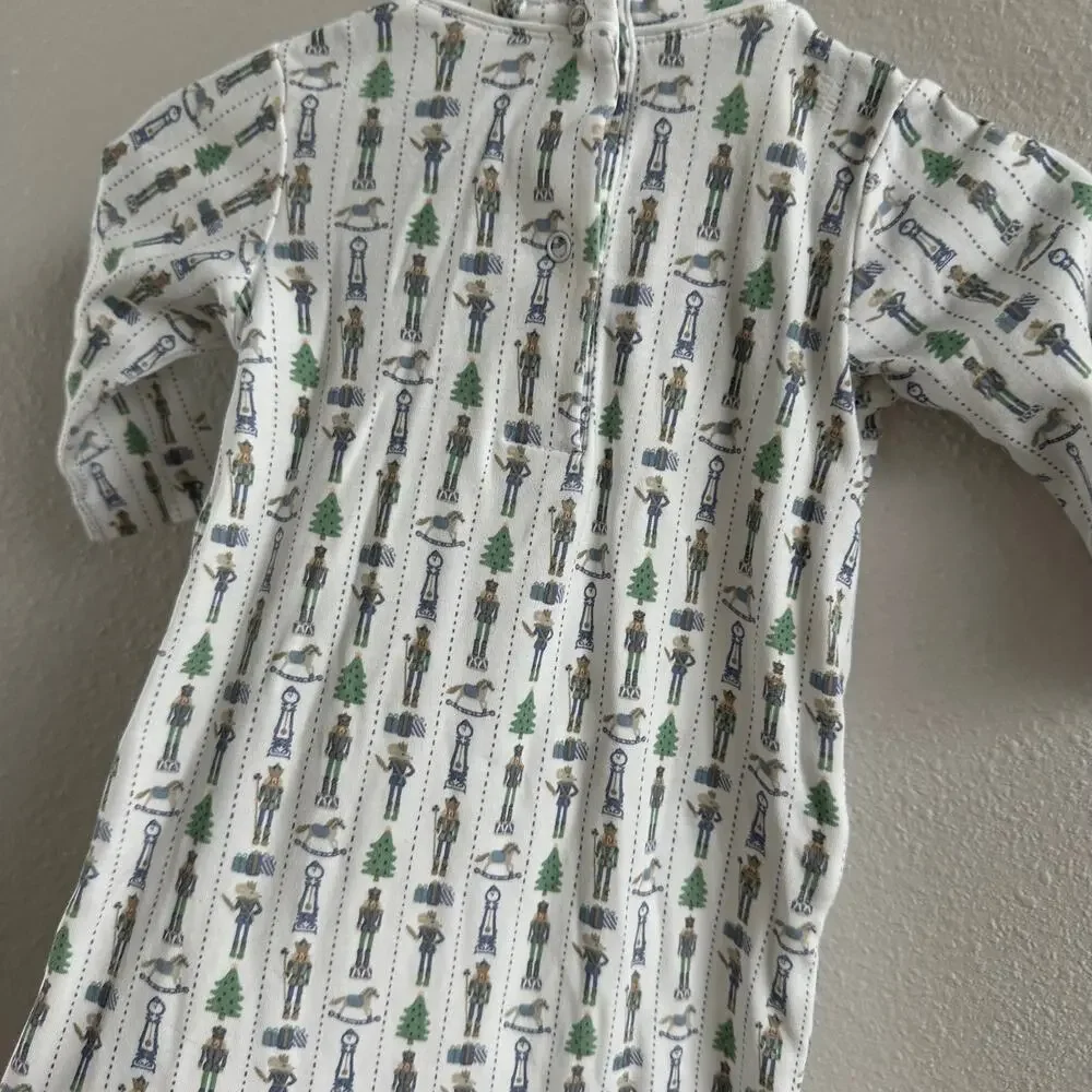 Lila & Hayes Preston Nutcracker Pima Cotton Footie Pajamas 0-3M
